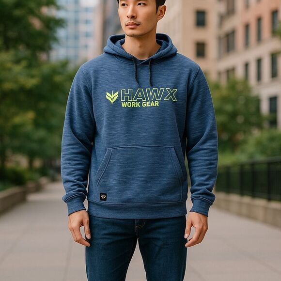 Hawx Work Gear Men’s Fleece Hoodie Sz Lg - Picture 1 of 7